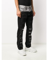 schwarze Jeans mit Destroyed-Effekten von Philipp Plein