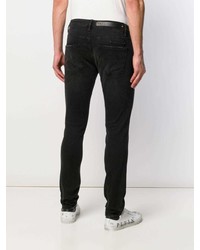 schwarze Jeans mit Destroyed-Effekten von Philipp Plein