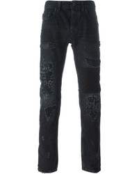 schwarze Jeans mit Destroyed-Effekten von Diesel Black Gold