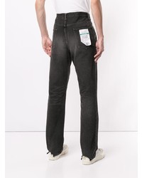 schwarze Jeans mit Destroyed-Effekten von Maison Mihara Yasuhiro