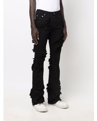 schwarze Jeans mit Destroyed-Effekten von Rick Owens DRKSHDW