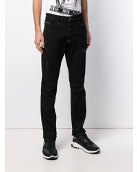 schwarze Jeans mit Destroyed-Effekten von Philipp Plein