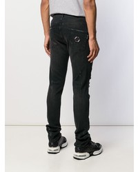 schwarze Jeans mit Destroyed-Effekten von Philipp Plein