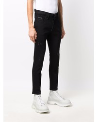 schwarze Jeans mit Destroyed-Effekten von Philipp Plein