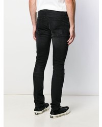 schwarze Jeans mit Destroyed-Effekten von Dondup