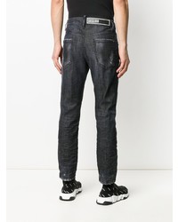 schwarze Jeans mit Destroyed-Effekten von DSQUARED2