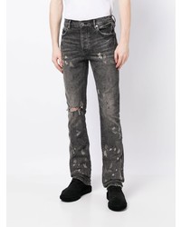 schwarze Jeans mit Destroyed-Effekten von purple brand