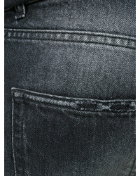 schwarze Jeans mit Destroyed-Effekten von Saint Laurent