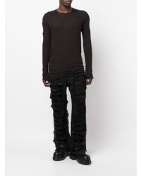 schwarze Jeans mit Destroyed-Effekten von Rick Owens DRKSHDW