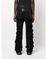 schwarze Jeans mit Destroyed-Effekten von Rick Owens DRKSHDW