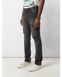 schwarze Jeans mit Destroyed-Effekten von Haculla