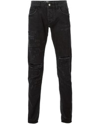 schwarze Jeans mit Destroyed-Effekten von Dolce & Gabbana