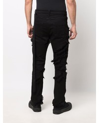 schwarze Jeans mit Destroyed-Effekten von Rick Owens DRKSHDW