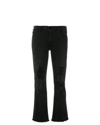 schwarze Jeans mit Destroyed-Effekten von J Brand