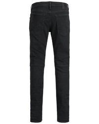 schwarze Jeans mit Destroyed-Effekten von Jack & Jones