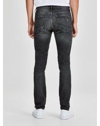 schwarze Jeans mit Destroyed-Effekten von Jack & Jones