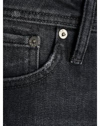 schwarze Jeans mit Destroyed-Effekten von Jack & Jones