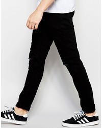 schwarze Jeans mit Destroyed-Effekten von Jack and Jones