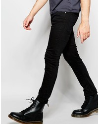 schwarze Jeans mit Destroyed-Effekten von Cheap Monday