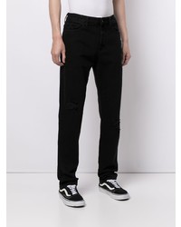 schwarze Jeans mit Destroyed-Effekten von Marcelo Burlon County of Milan