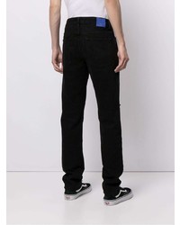 schwarze Jeans mit Destroyed-Effekten von Marcelo Burlon County of Milan