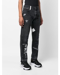schwarze Jeans mit Destroyed-Effekten von GALLERY DEPT.