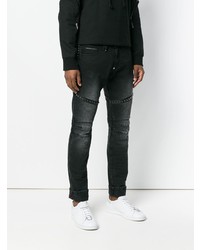 schwarze Jeans mit Destroyed-Effekten von Philipp Plein