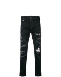 schwarze Jeans mit Destroyed-Effekten von Overcome