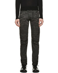 schwarze Jeans mit Destroyed-Effekten von Pierre Balmain