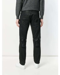 schwarze Jeans mit Destroyed-Effekten von Philipp Plein