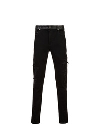 schwarze Jeans mit Destroyed-Effekten von RH45