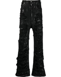 schwarze Jeans mit Destroyed-Effekten von Rick Owens DRKSHDW