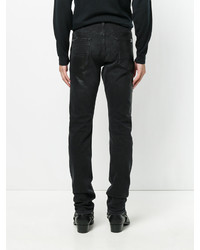 schwarze Jeans mit Destroyed-Effekten von 7 For All Mankind