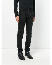 schwarze Jeans mit Destroyed-Effekten von 7 For All Mankind