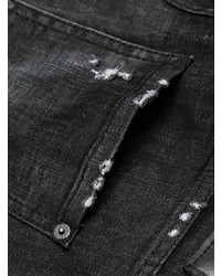 schwarze Jeans mit Destroyed-Effekten von Dsquared2