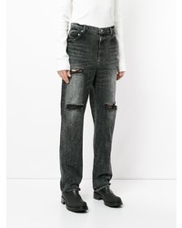 schwarze Jeans mit Destroyed-Effekten von Red Card