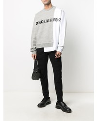 schwarze Jeans mit Destroyed-Effekten von DSQUARED2