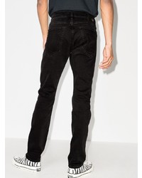 schwarze Jeans mit Destroyed-Effekten von True Religion