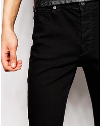 schwarze Jeans mit Destroyed-Effekten von Hype