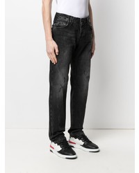 schwarze Jeans mit Destroyed-Effekten von Philipp Plein