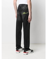 schwarze Jeans mit Destroyed-Effekten von Philipp Plein