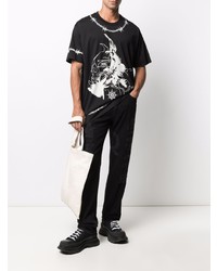 schwarze Jeans mit Destroyed-Effekten von Givenchy