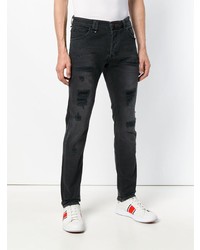 schwarze Jeans mit Destroyed-Effekten von Philipp Plein