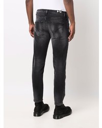 schwarze Jeans mit Destroyed-Effekten von Dondup