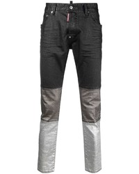 schwarze Jeans mit Flicken von DSQUARED2
