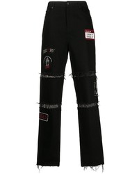 schwarze Jeans mit Flicken von Haculla