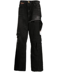 schwarze Jeans mit Flicken von Maison Mihara Yasuhiro