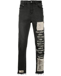 schwarze Jeans mit Flicken von VAL KRISTOPHE