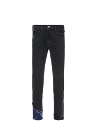schwarze Jeans mit Paisley-Muster von 424