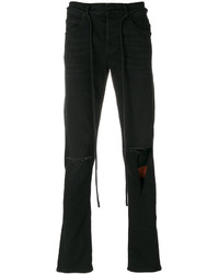 schwarze Jeans mit Schottenmuster von Off-White